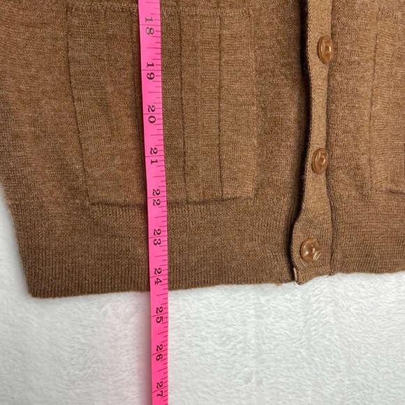 Woolmark Mens Vintage Mod Style Sweater Vest Camel GrandpaCore - Picture 6 of 8